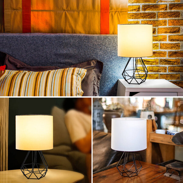 HLW LED LED Tafellamp Mat Zwart - Aluminium Rond - E14 Fitting - & Ronde HLW LED LED Tafellamp Mat Zwart - Aluminium Rond - E14 Fitting - & Ronde