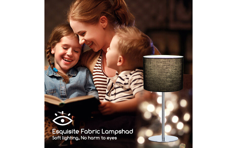 HLW LED LED Table Lamp Aigi Tomaro - Gloss Chrome Round Aluminum, E14 Socket