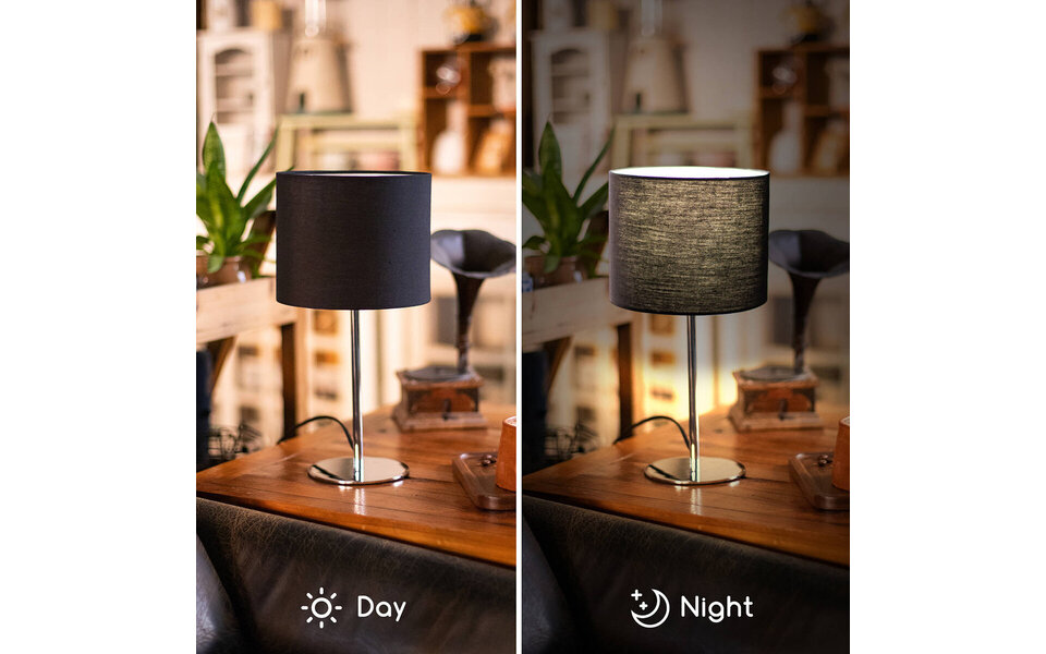 HLW LED LED Table Lamp Aigi Tomaro - Gloss Chrome Round Aluminum, E14 Socket