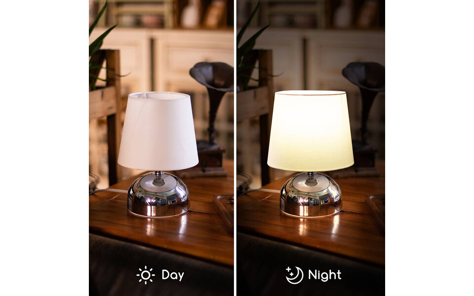 HLW LED LED Table Lamp Aigi Kali - Aluminum, Gloss Chrome, Round, E14 Fitting HLW LED LED Table Lamp Aigi Kali - Aluminum, Gloss Chrome, Round, E14 Fitting