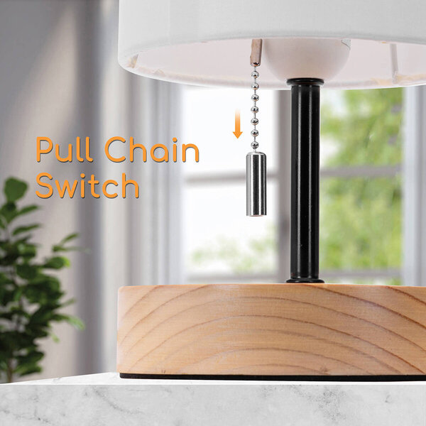 HLW LED LED Tafellamp Aigi Marcia met USB Oplaadfunctie - Rond Houten Design, E27 Fitting HLW LED LED Tafellamp Aigi Marcia met USB Oplaadfunctie - Rond Houten Design, E27 Fitting