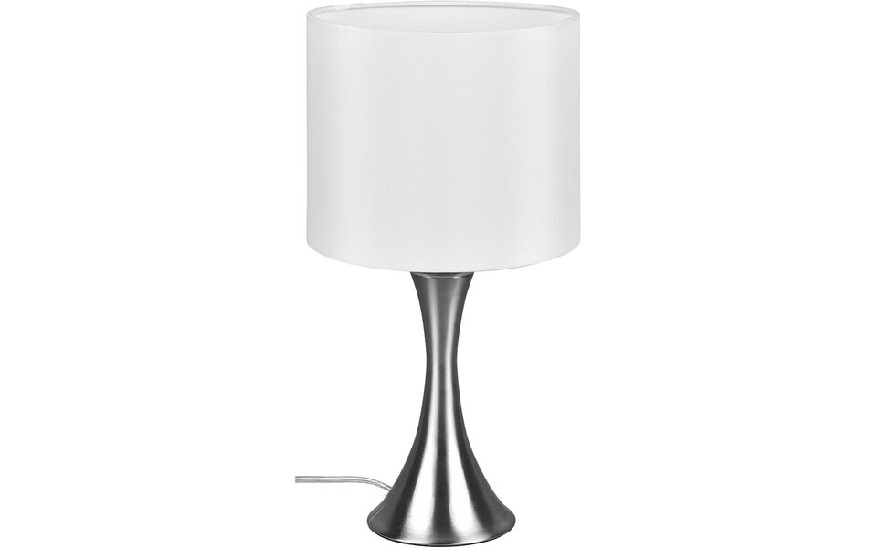 HLW LED LED Tafellamp - Tafelverlichting - Trion Safari - E27 Fitting - Rond - Mat Nikkel - Aluminium - Max. 40W