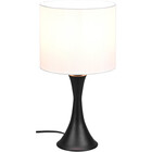 HLW LED LED Table Lamp - Table Lighting - Trion Safari - E27 Fitting - Round - Matte Black - Aluminum - Max. 40W
