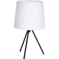 LED Tafellamp Aigi Pinny - Mat Wit Staal - E14 Fitting