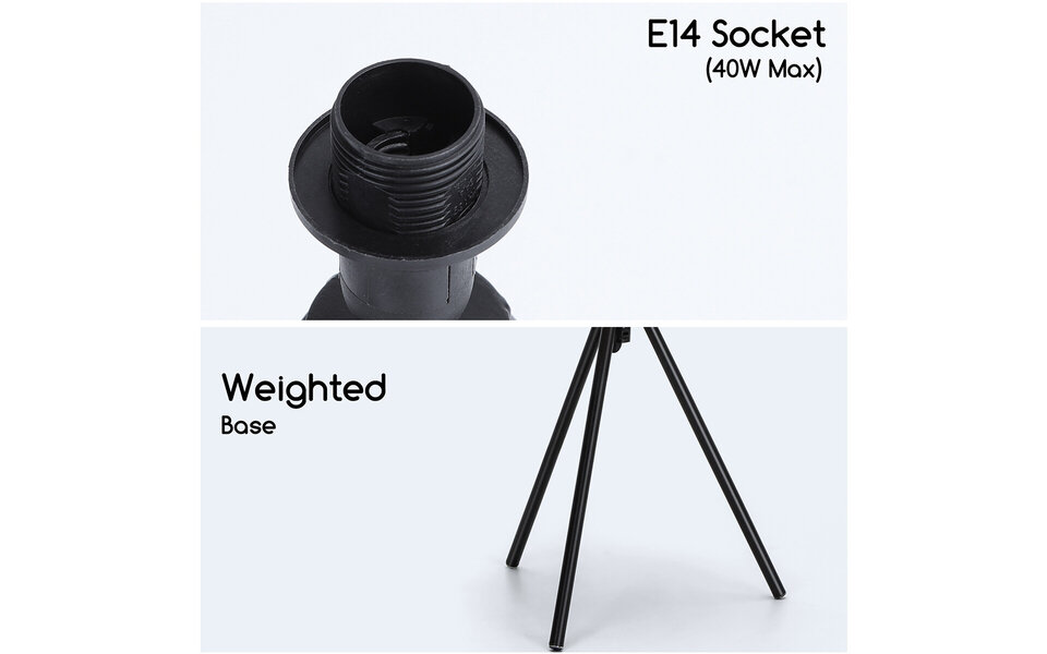 HLW LED LED Table Lamp Aigi Pinny - Matte White Steel Round Model | With Cord Switch