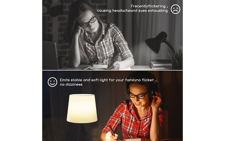 HLW LED LED Tafellamp Aigi Pinny - Mat Wit Stalen Rond Model | Met Snoerschakelaar