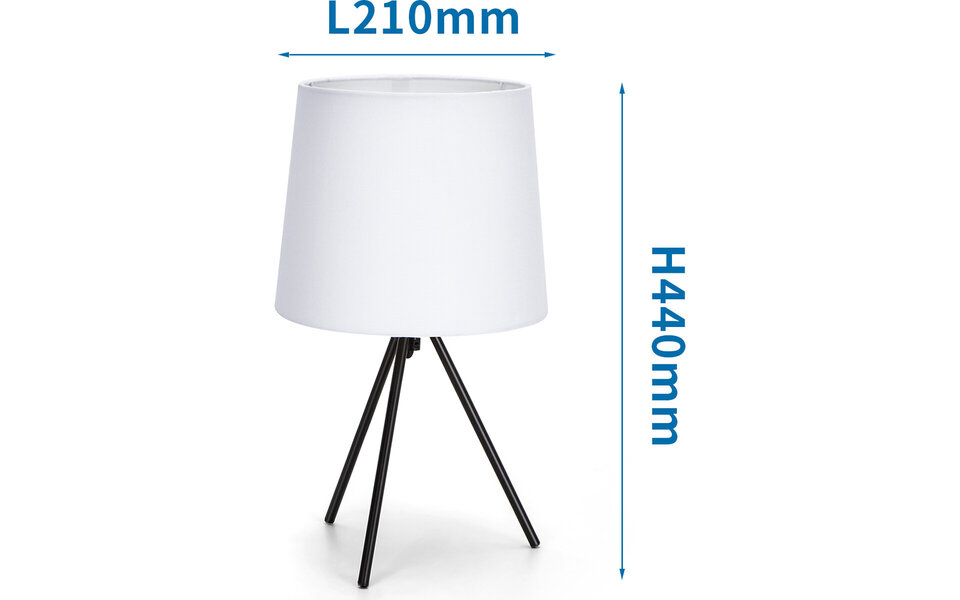 HLW LED LED Tafellamp Aigi Pinny - Mat Wit Stalen Rond Model | Met Snoerschakelaar
