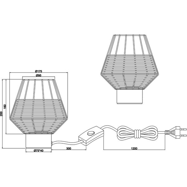 HLW LED LED Tafellamp Trion Bera - Ronde & , E27 Fitting HLW LED LED Tafellamp Trion Bera - Ronde & , E27 Fitting