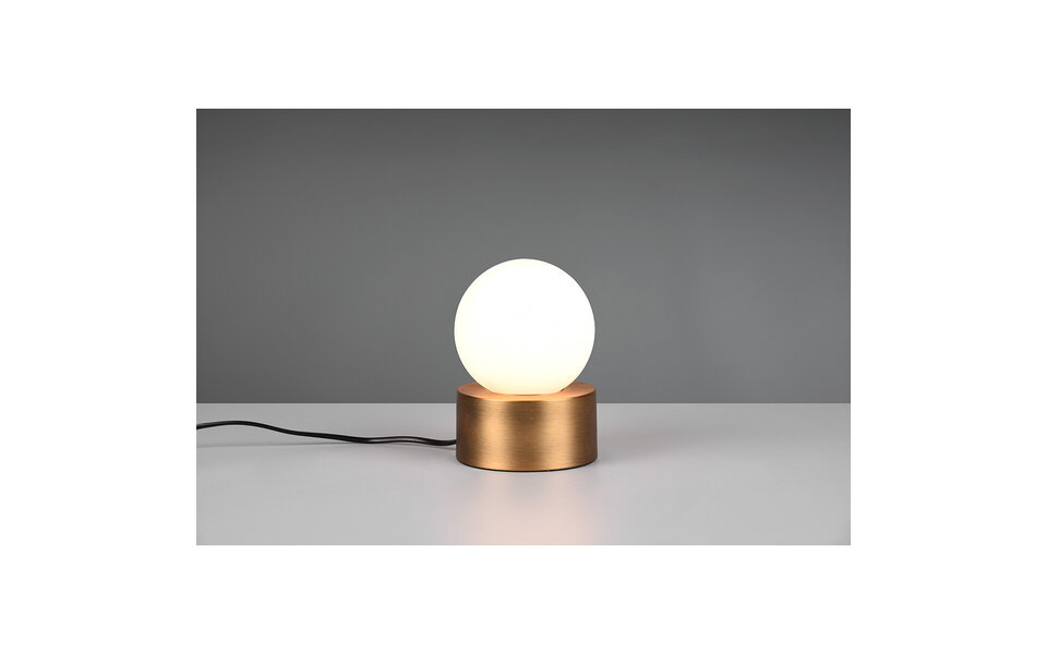 HLW LED LED Table Lamp - Table Lighting - Trion Celda - E14 Fitting - Round - Old Bronze - Aluminum