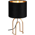 HLW LED LED Tafellamp - Tafelverlichting - Trion Garold - E14 Fitting - Rond - Mat Zwart - Aluminium