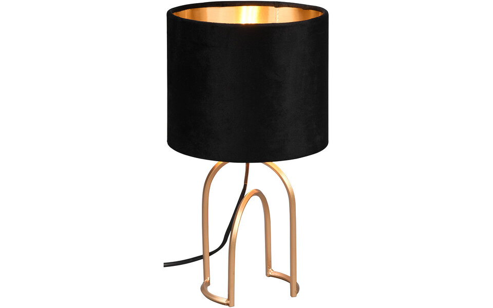 HLW LED LED Tafellamp - Tafelverlichting - Trion Garold - E14 Fitting - Rond - Mat Zwart - Aluminium