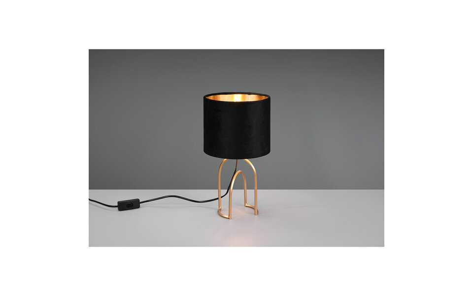 HLW LED LED Tafellamp - Tafelverlichting - Trion Garold - E14 Fitting - Rond - Mat Zwart - Aluminium