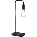 LED Table Lamp - Table Lighting - Trion Milaya - E27 Fitting - Rectangular - Matte Black - Aluminum