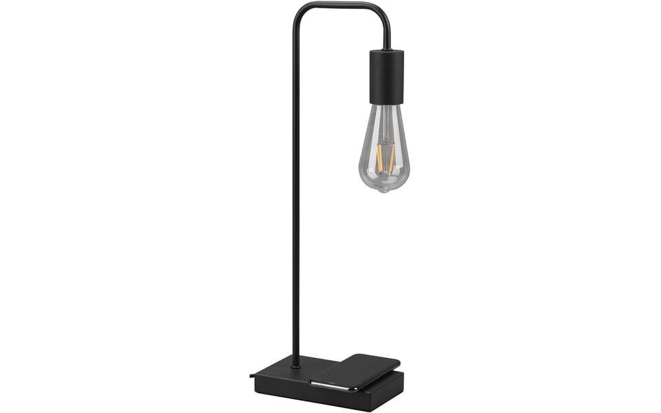 HLW LED LED Table Lamp - Table Lighting - Trion Milaya - E27 Fitting - Rectangular - Matte Black - Aluminum