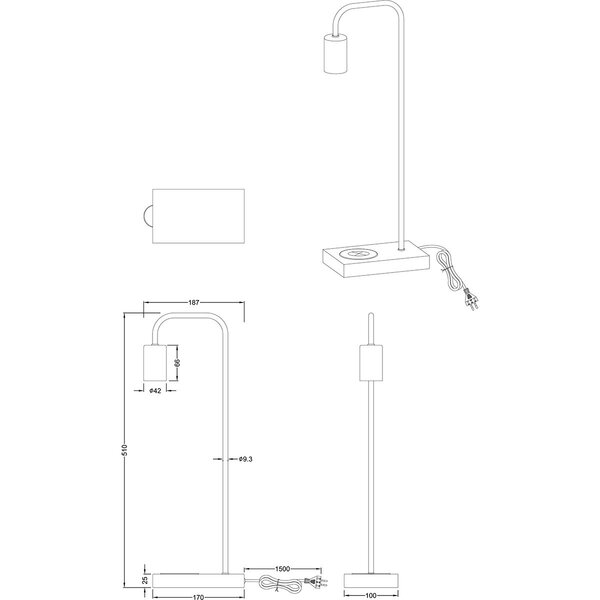 HLW LED LED Tafellamp Mat Zwart met Beam Angle verstelbaar - Rechthoekige & Zwarte HLW LED LED Tafellamp Mat Zwart met Beam Angle verstelbaar - Rechthoekige & Zwarte