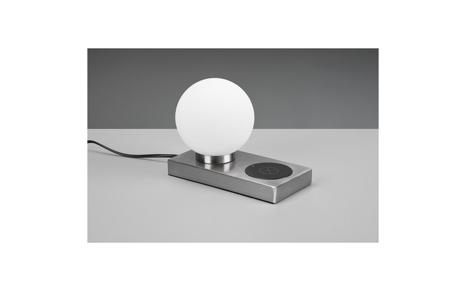 HLW LED LED Table Lamp - Table Lighting - Trion Cobra - E14 Fitting - Rectangular - Matte Nickel - Aluminum HLW LED LED Table Lamp - Table Lighting - Trion Cobra - E14 Fitting - Rectangular - Matte Nickel - Aluminum