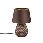HLW LED LED Table Lamp - Trion Aroniz - E27 Fitting - Round - Brown - Ceramic