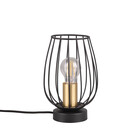 HLW LED LED Table Lamp - Trion Rigo - E27 fitting - Round - Matte Black - Metal