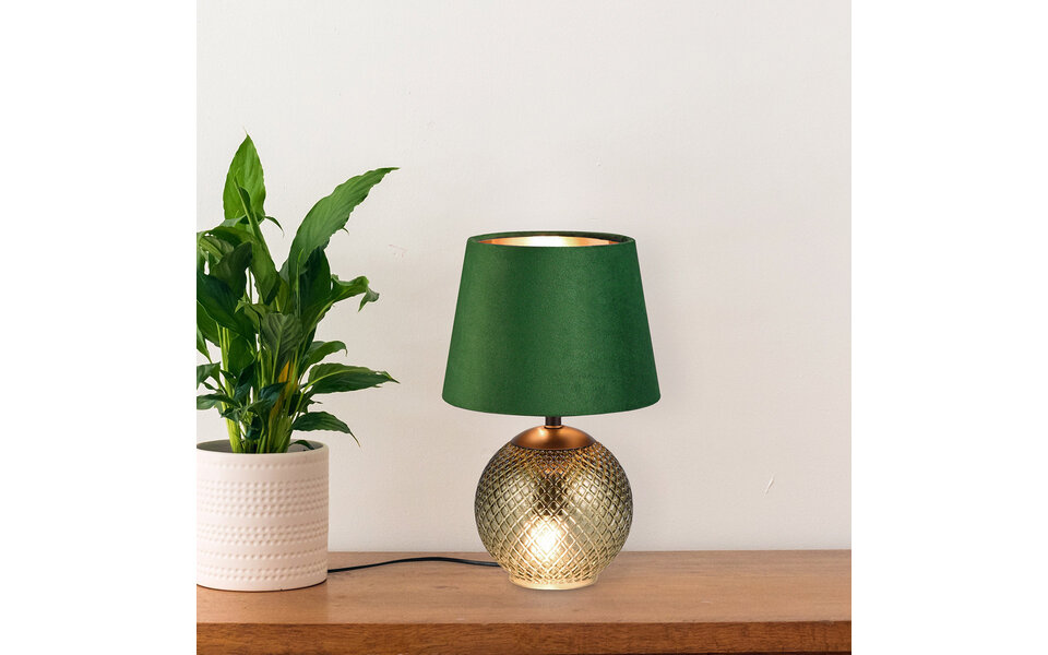 HLW LED LED Table Lamp - Table Lighting - Trion Onno - E14 Fitting - Round - Green - Glass HLW LED LED Table Lamp - Table Lighting - Trion Onno - E14 Fitting - Round - Green - Glass