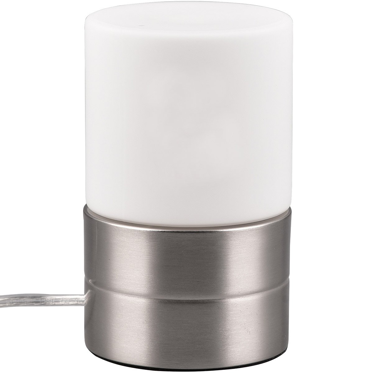 LED Tafellamp Ronde – Mat Nikkel Metalen