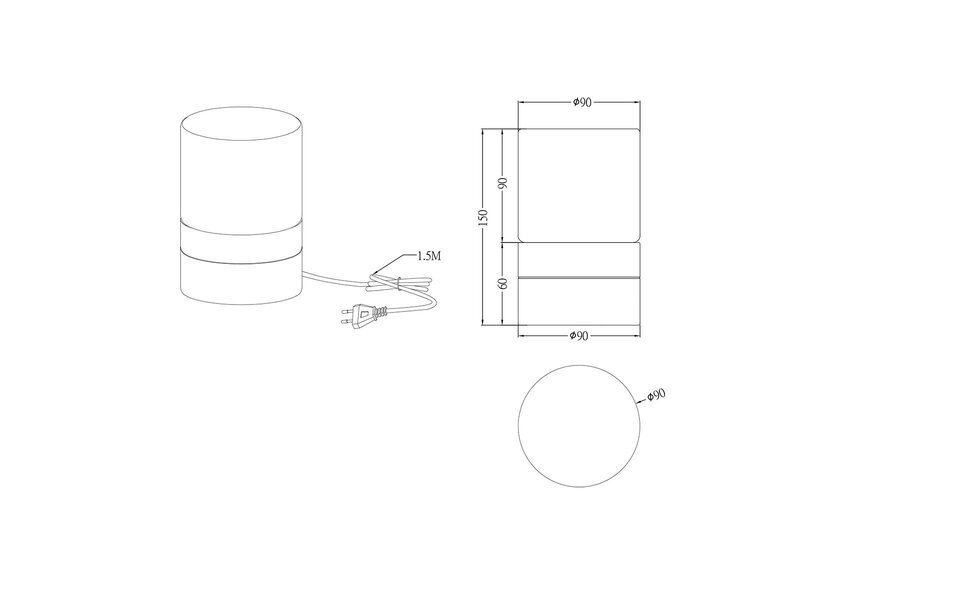 HLW LED LED Tafellamp - Tafelverlichting - Trion Ria - E14 Fitting - Rond - Mat Nikkel - Metaal