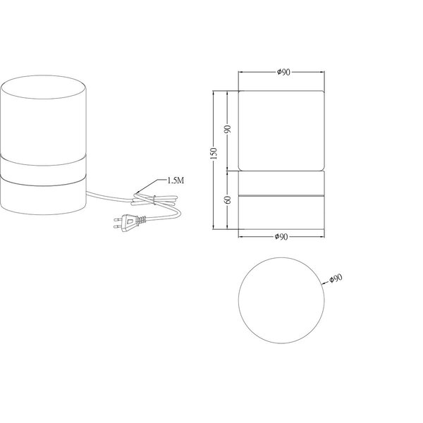 HLW LED LED Tafellamp Ronde – Mat Nikkel Metalen HLW LED LED Tafellamp Ronde – Mat Nikkel Metalen