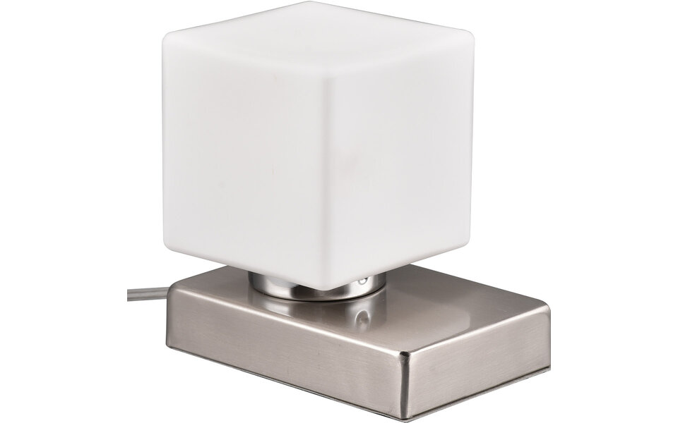 HLW LED LED Tafellamp - Tafelverlichting - Trion Litt - E14 Fitting - Mat Nikkel - Metaal