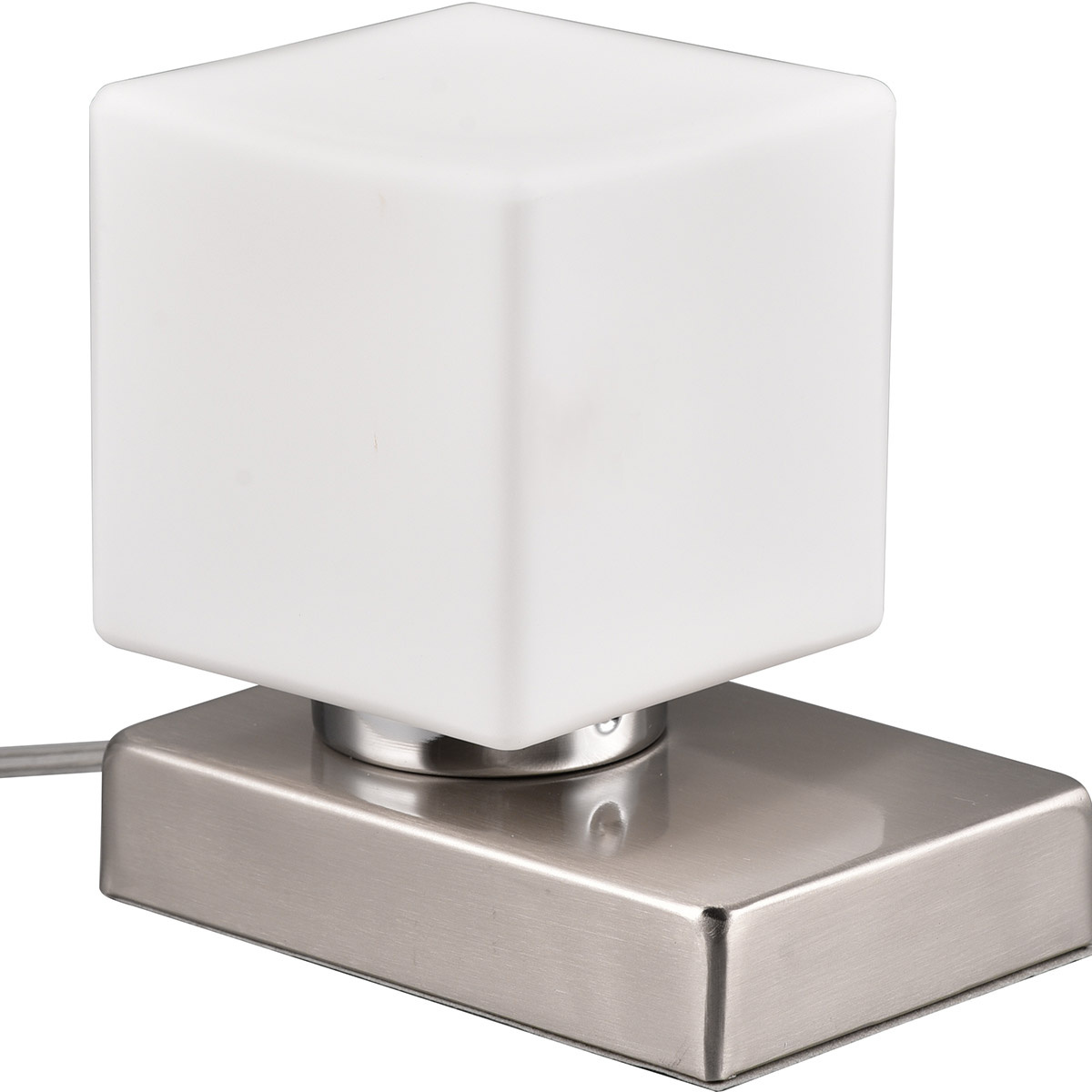 LED Tafellamp met E14 Fitting - Mat Nikkel Metalen & Tafellamp