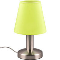 LED Table Lamp - Trion Masti - E14 Fitting - 1 light source - Matte Nickel - Metal - Green lampshade