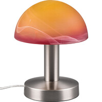 LED Table Lamp - Trion Nini - E14 Fitting - 1 light source - Matte Nickel - Metal - Orange Matte Glass