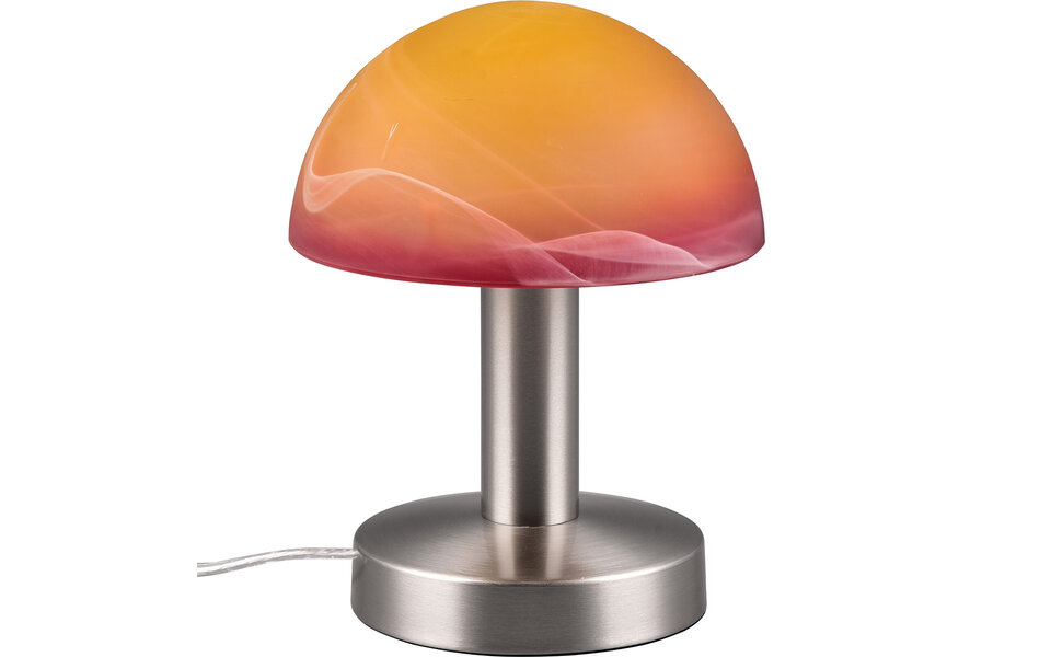HLW LED LED Table Lamp - Trion Nini - E14 Fitting - 1 light source - Matte Nickel - Metal - Orange Matte Glass