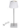 Dimbare zilveren LED tafellamp zonder fitting met USB oplaadfunctie en RGB touchbediening