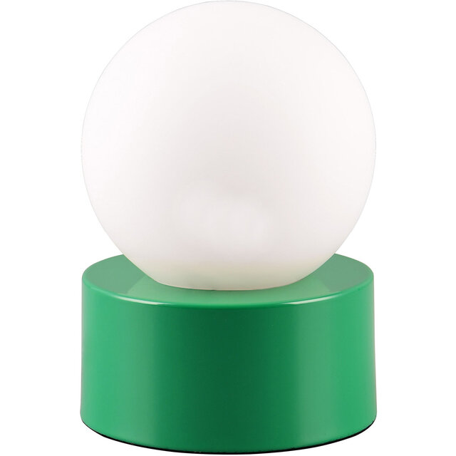 groene metalen LED tafellamp met E14 fitting en één lichtpunt tot 25 watt