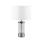 HLW LED LED Table Lamp & Metal Matte Nickel - 25W LED - E14 Fitting