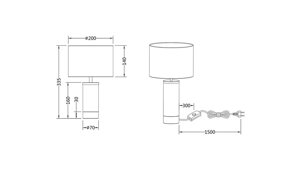 HLW LED LED Tafellamp & Metalen  Mat Nikkel - 25W LED - E14 Fitting