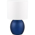 HLW LED LED Tafellamp - Tafelverlichting - Trion Alev - E14 Fitting - Rond - Blauw - Glas