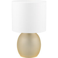 LED Table Lamp - Table Lighting - Trion Alev - E14 Fitting - Round - Amber - Glass