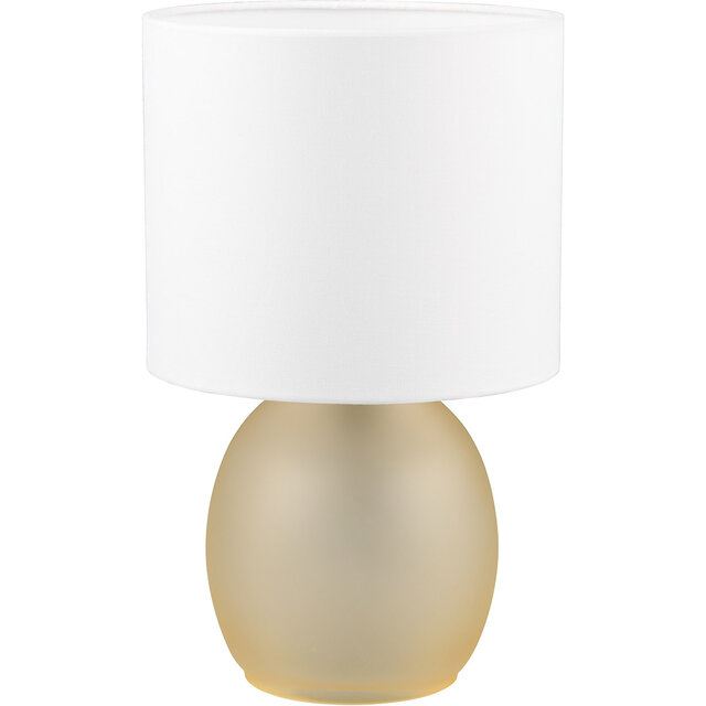 LED Tafellamp - Tafelverlichting - Trion Alev - E14 Fitting - Rond - Amber - Glas Verlichting per ruimte