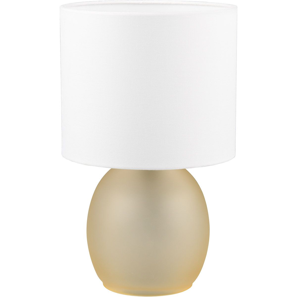LED Tafellamp Trion Alev - Ronde Amber Glas Tafellamp met E14 Fitting