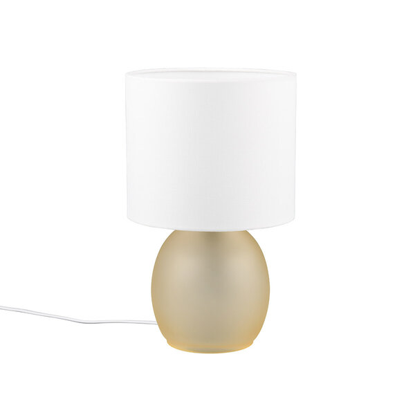 HLW LED LED Tafellamp Trion Alev - Ronde Amber Glas Tafellamp met E14 Fitting HLW LED LED Tafellamp Trion Alev - Ronde Amber Glas Tafellamp met E14 Fitting