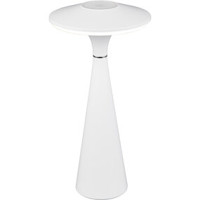 LED Tafellamp & met Stoffen Kap - Mat Wit & 2W LED LED Tafellamp & met Stoffen Kap - Mat Wit & 2W LED