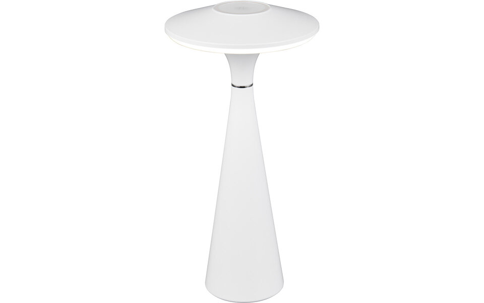 HLW LED LED Tafellamp - Trion Rezo - 2W - Aanpasbare Kleur - Oplaadbare batterijen - Mat Wit - Kunststof