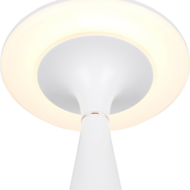 HLW LED LED Tafellamp - Trion Rezo - 2W - Aanpasbare Kleur - Oplaadbare batterijen - Mat Wit - Kunststof