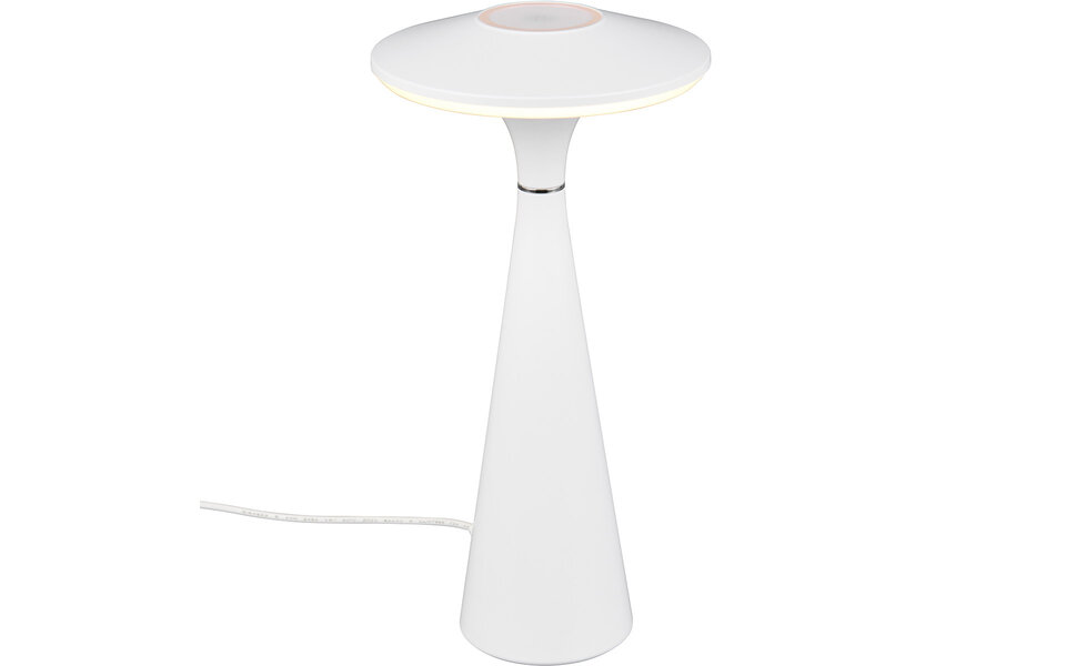 HLW LED LED Tafellamp - Trion Rezo - 2W - Aanpasbare Kleur - Oplaadbare batterijen - Mat Wit - Kunststof