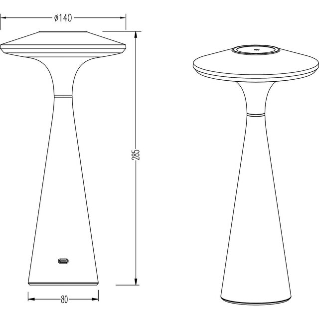 HLW LED LED Table Lamp - Trion Rezo - 2W - Adjustable Color - Rechargeable Batteries - Matte White - Plastic HLW LED LED Table Lamp - Trion Rezo - 2W - Adjustable Color - Rechargeable Batteries - Matte White - Plastic