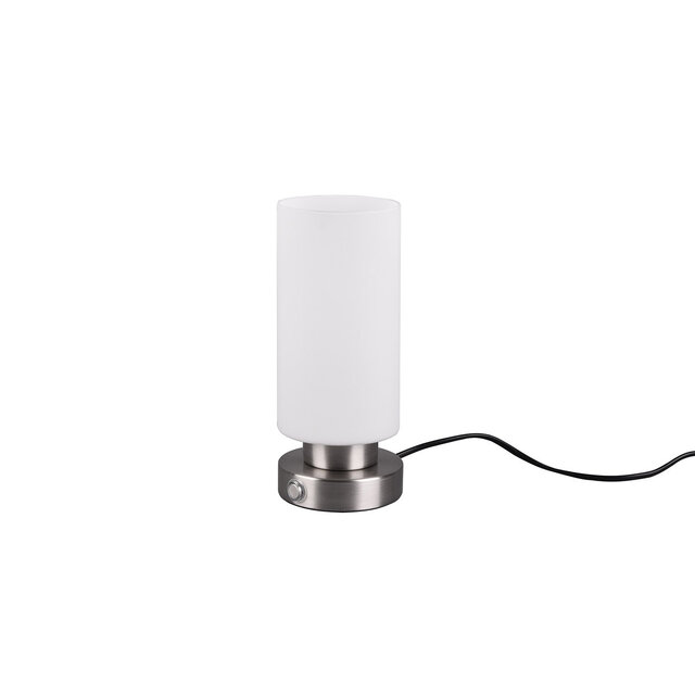 LED Tafellamp - Trion Asena - 5.2W - Warm Wit 3000K - 1 lichtpunt - Mat Nikkel - Metaal Verlichting per ruimte