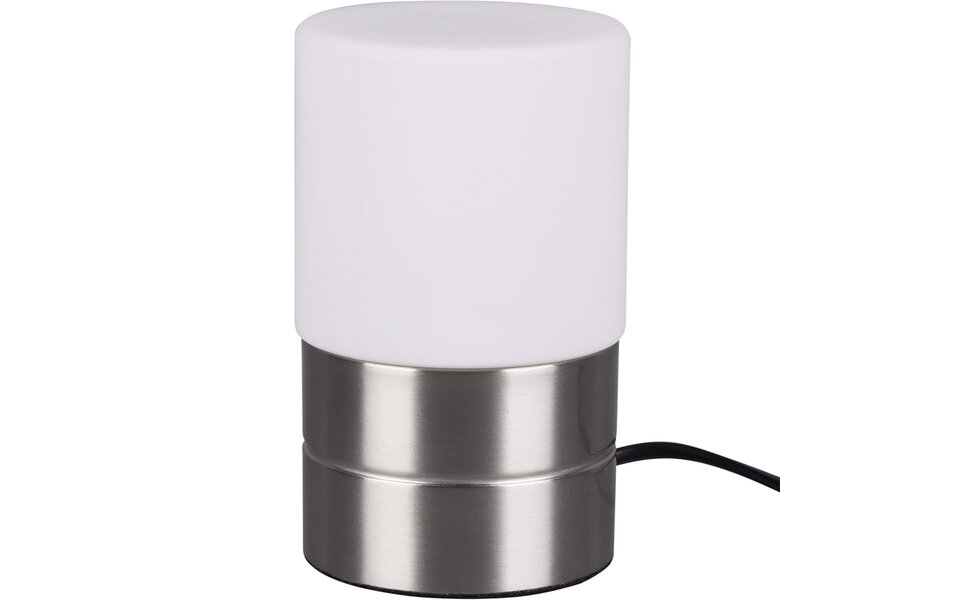 HLW LED LED Tafellamp - Trion Saidi - E14 Fitting - 1 lichtpunt - Mat Nikkel - Metaal - Wit Glas