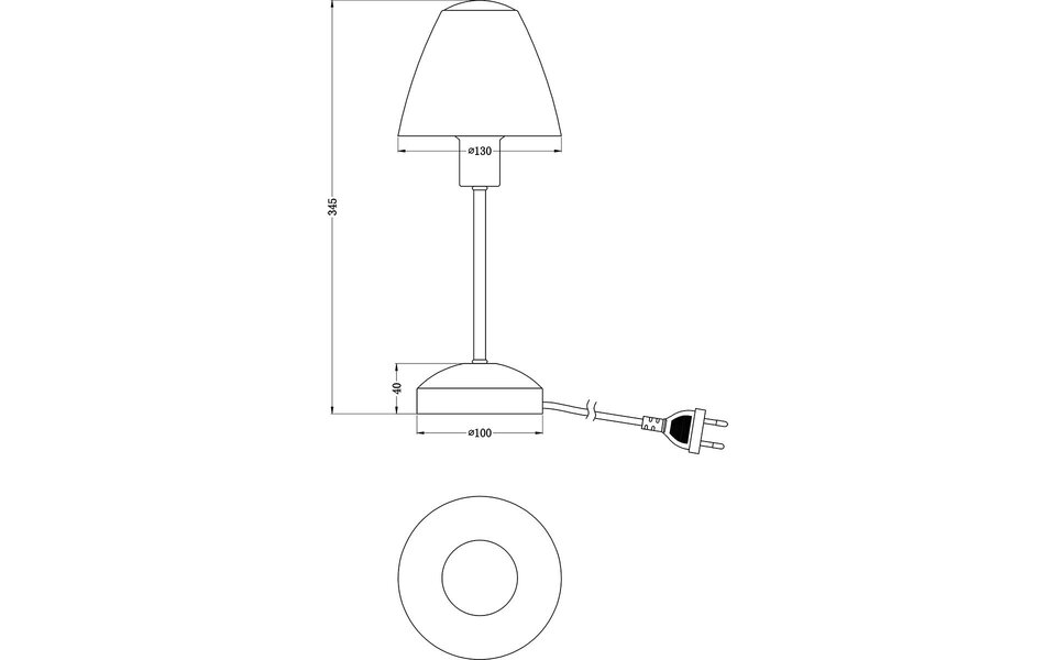 HLW LED LED Table Lamp - Trion Orea - E14 Fitting - 1 light source - Matte Nickel - Metal - White Glass