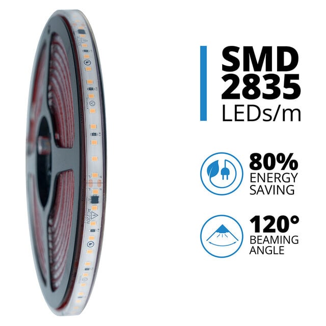 Velvalux Dimbare LED Strip 5m - Helder Koud Wit 6000K, Waterdicht Velvalux Dimbare LED Strip 5m - Helder Koud Wit 6000K, Waterdicht