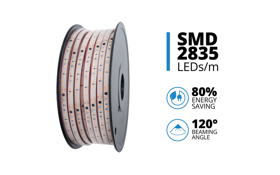 Velvalux Dimbare LED Strip 50 Meter Warm Wit 3000K Waterdicht IP67 Velvalux Dimbare LED Strip 50 Meter Warm Wit 3000K Waterdicht IP67